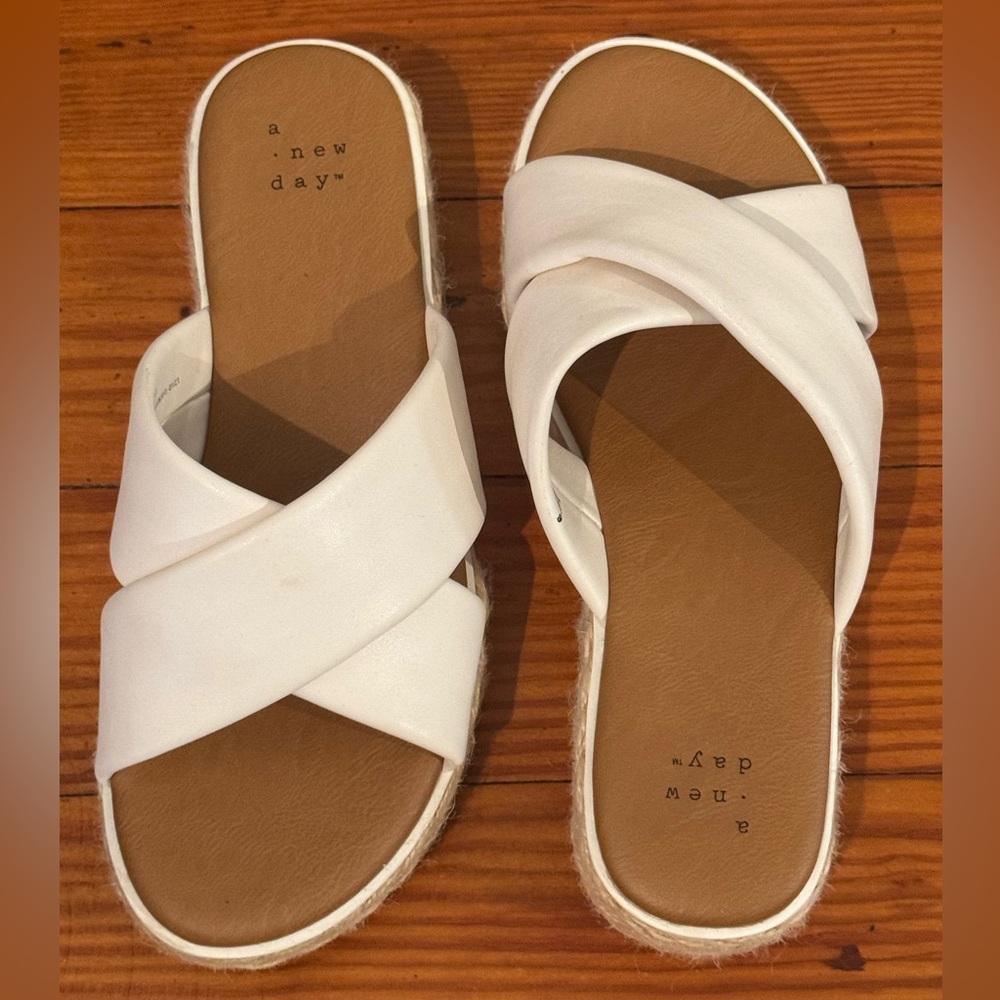 Target A New Day Cream Slide Sandals